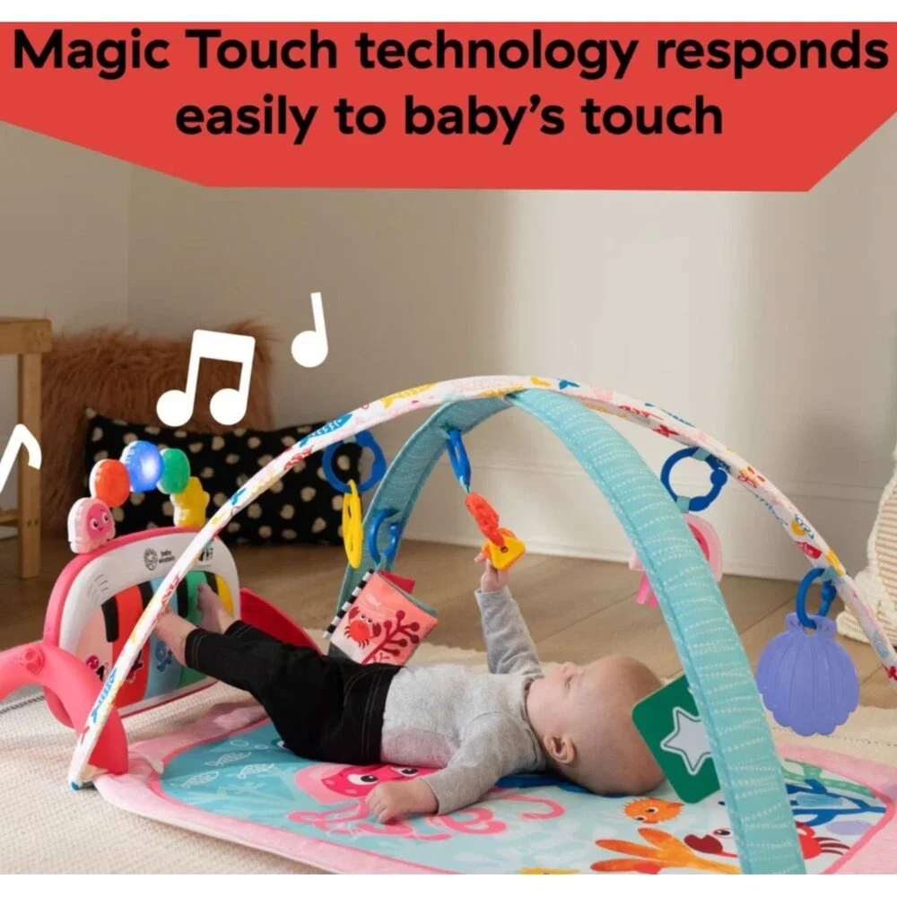 Baby Einstein 4-in-1 Kickin Tunes Jellyfish Jamboree Music Gym Pink NWT